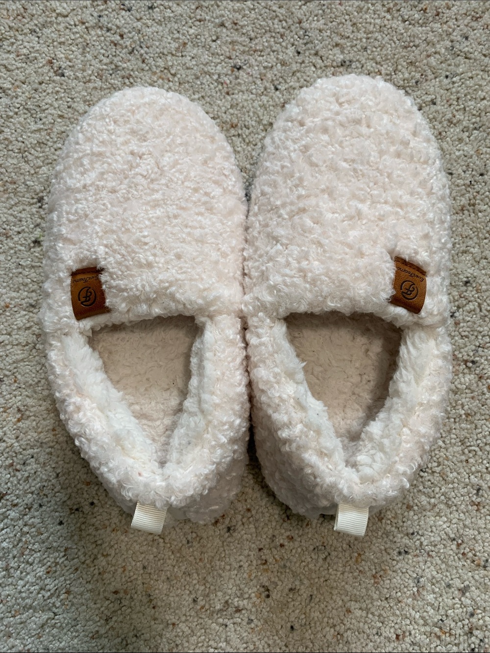 Plush Cream Cozy Slippers